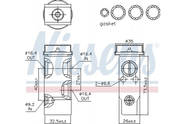 Nissens Βαλβίδα εκτόνωσης, συστ. κλιματ. - 999260