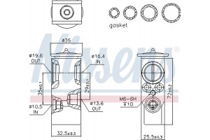 Nissens Βαλβίδα εκτόνωσης, συστ. κλιματ. - 999289