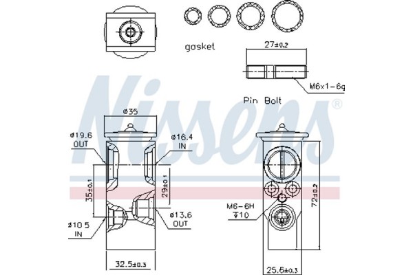 Nissens Βαλβίδα εκτόνωσης, συστ. κλιματ. - 999297