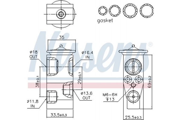 Nissens Βαλβίδα εκτόνωσης, συστ. κλιματ. - 999315