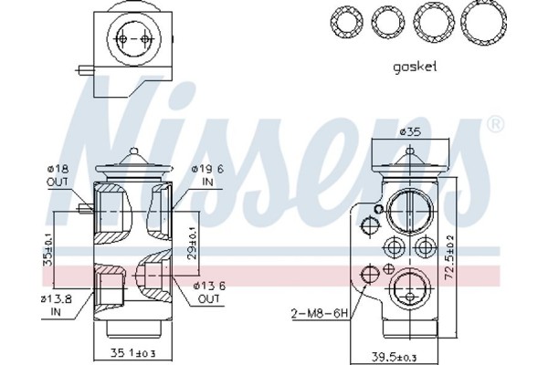 Nissens Βαλβίδα εκτόνωσης, συστ. κλιματ. - 999318