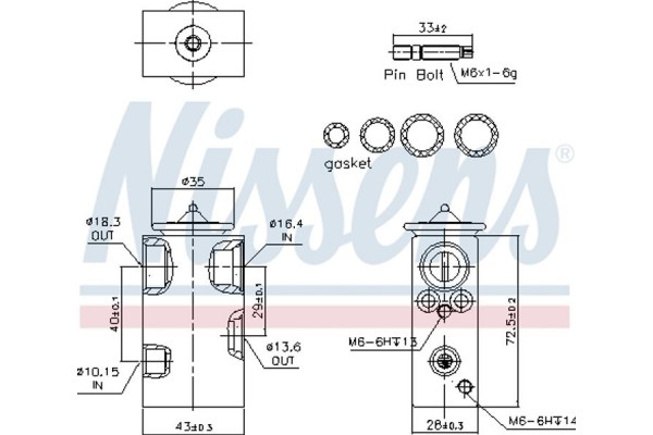 Nissens Βαλβίδα εκτόνωσης, συστ. κλιματ. - 999344