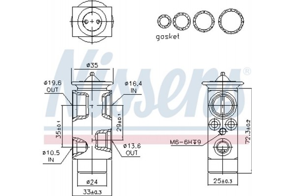 Nissens Βαλβίδα εκτόνωσης, συστ. κλιματ. - 999348