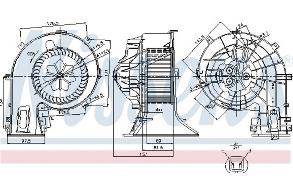 Nissens Βεντιλατέρ Εσωτερικού Χώρου - 87049