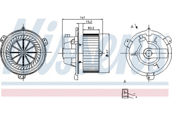 Nissens Βεντιλατέρ Εσωτερικού Χώρου - 87056