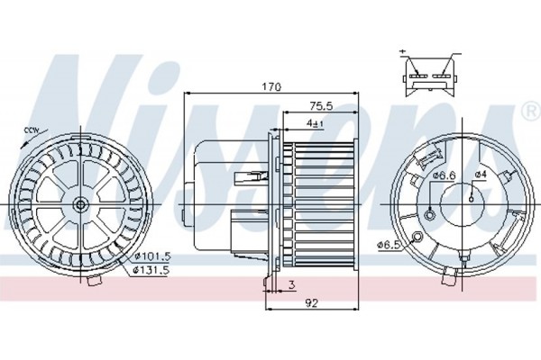 Nissens Βεντιλατέρ Εσωτερικού Χώρου - 87061