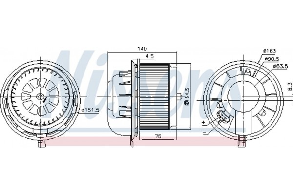 Nissens Βεντιλατέρ Εσωτερικού Χώρου - 87077
