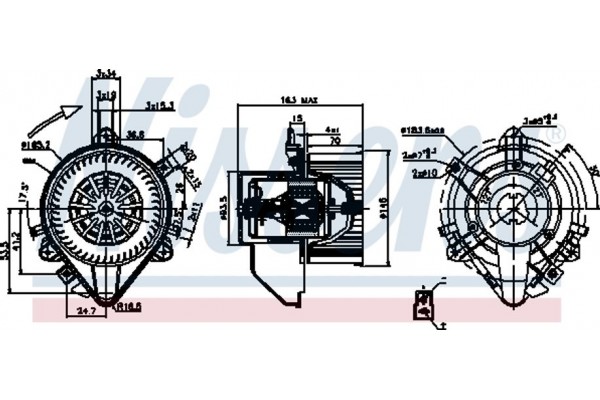 Nissens Βεντιλατέρ Εσωτερικού Χώρου - 87131