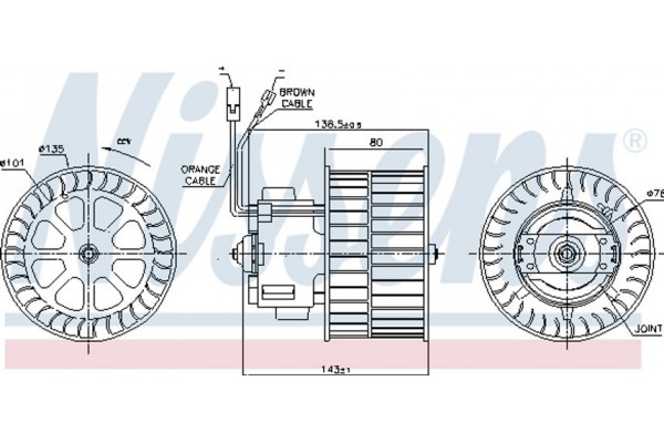 Nissens Βεντιλατέρ Εσωτερικού Χώρου - 87143