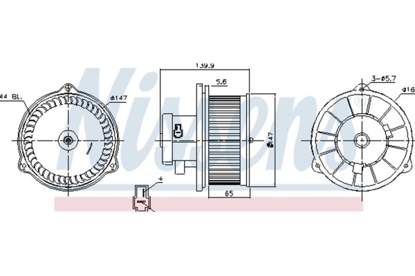 Nissens Βεντιλατέρ Εσωτερικού Χώρου - 87160