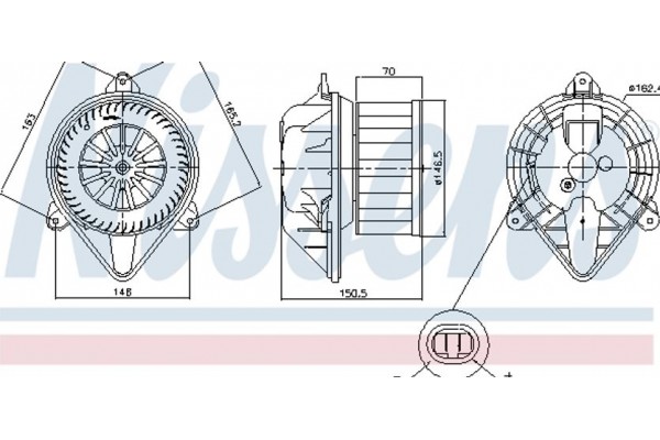 Nissens Βεντιλατέρ Εσωτερικού Χώρου - 87403