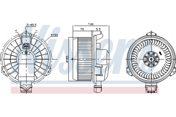 Nissens Βεντιλατέρ Εσωτερικού Χώρου - 87419