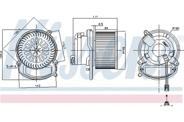 Nissens Βεντιλατέρ Εσωτερικού Χώρου - 87504