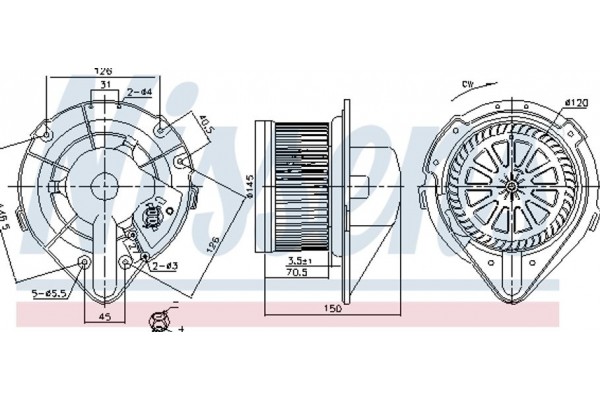 Nissens Βεντιλατέρ Εσωτερικού Χώρου - 87798