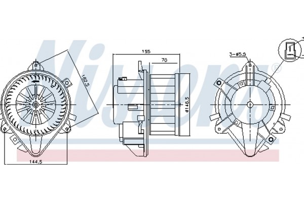 Nissens Βεντιλατέρ Εσωτερικού Χώρου - 87804