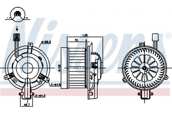 Nissens Βεντιλατέρ Εσωτερικού Χώρου - 87825