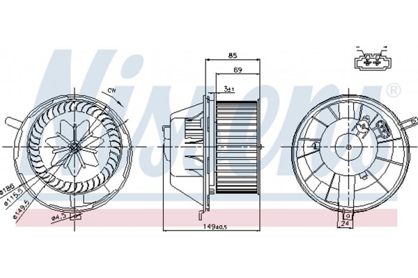 Nissens Βεντιλατέρ Εσωτερικού Χώρου - 87034