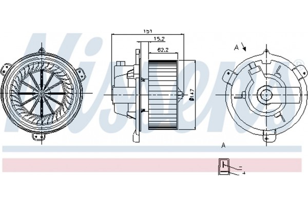Nissens Βεντιλατέρ Εσωτερικού Χώρου - 87056