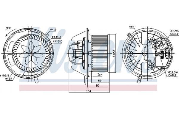 Nissens Βεντιλατέρ Εσωτερικού Χώρου - 87062