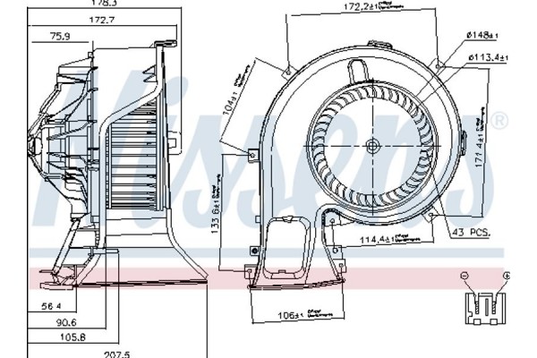 Nissens Βεντιλατέρ Εσωτερικού Χώρου - 87067