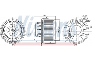 Nissens Βεντιλατέρ Εσωτερικού Χώρου - 87077