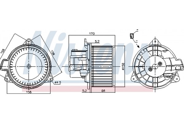 Nissens Βεντιλατέρ Εσωτερικού Χώρου - 87392