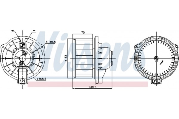Nissens Βεντιλατέρ Εσωτερικού Χώρου - 87795