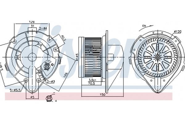 Nissens Βεντιλατέρ Εσωτερικού Χώρου - 87798