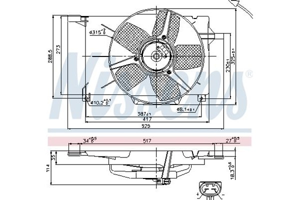 Nissens Βεντιλατέρ, Ψύξη Κινητήρα - 85005