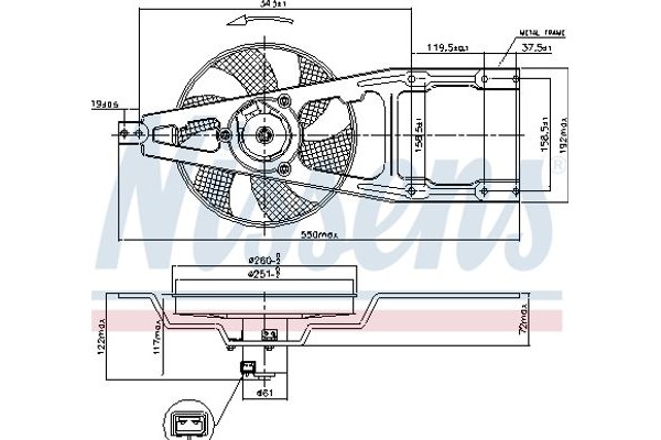 Nissens Βεντιλατέρ, Ψύξη Κινητήρα - 85139