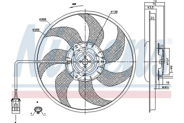 Nissens Βεντιλατέρ, Ψύξη Κινητήρα - 85194