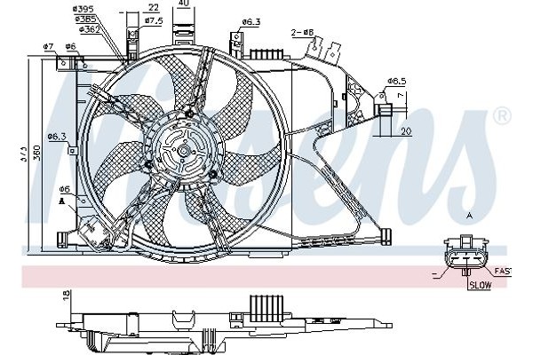 Nissens Βεντιλατέρ, Ψύξη Κινητήρα - 85195