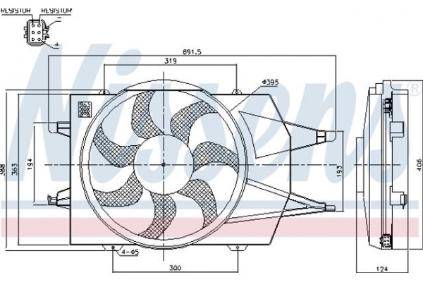 Nissens Βεντιλατέρ, Ψύξη Κινητήρα - 85342