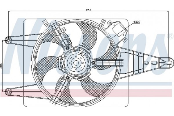 Nissens Βεντιλατέρ, Ψύξη Κινητήρα - 85509