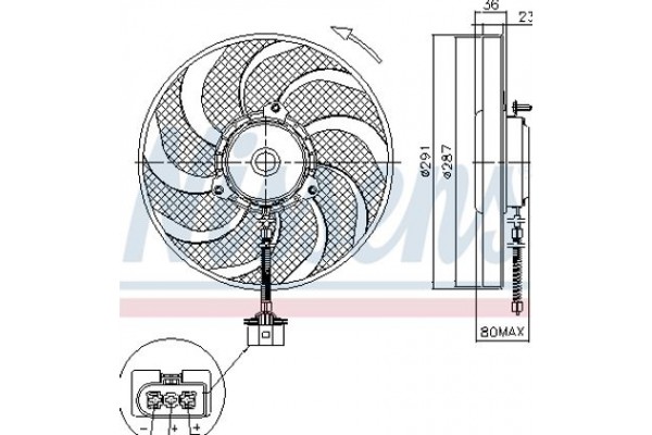 Nissens Βεντιλατέρ, Ψύξη Κινητήρα - 85545