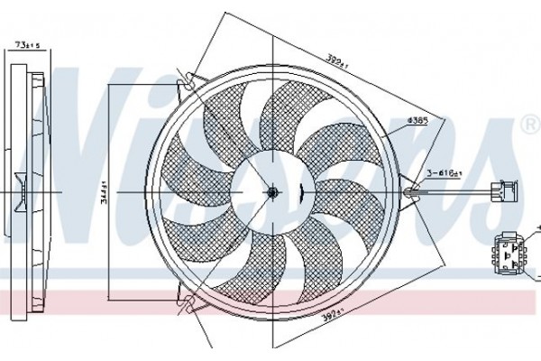 Nissens Βεντιλατέρ, Ψύξη Κινητήρα - 85607