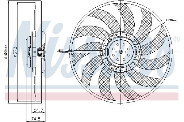 Nissens Βεντιλατέρ, Ψύξη Κινητήρα - 85638
