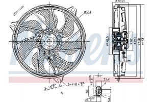 Nissens Βεντιλατέρ, Ψύξη Κινητήρα - 85662