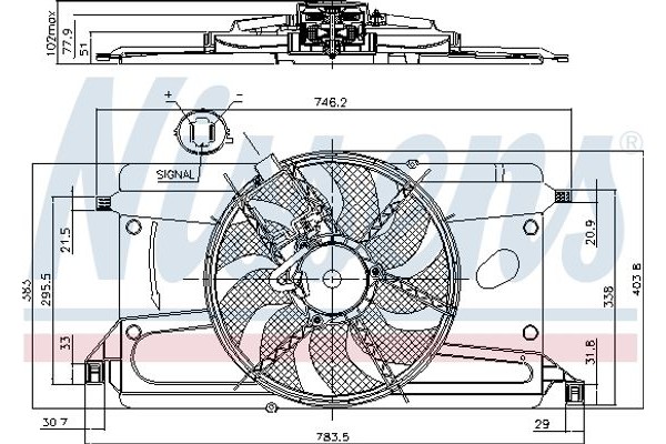 Nissens Βεντιλατέρ, Ψύξη Κινητήρα - 85697