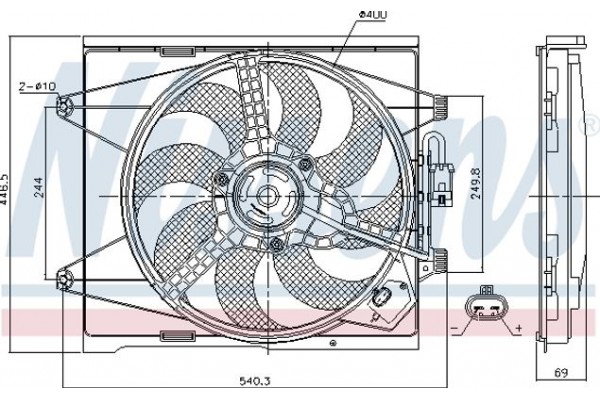 Nissens Βεντιλατέρ, Ψύξη Κινητήρα - 85744