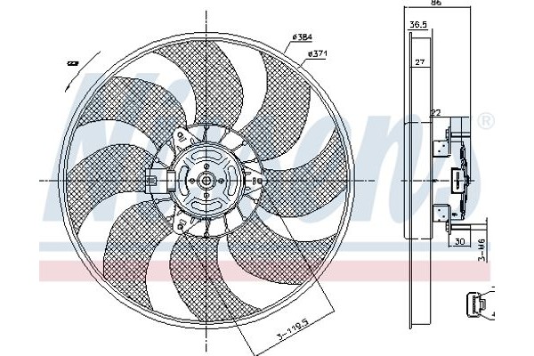 Nissens Βεντιλατέρ, Ψύξη Κινητήρα - 85779