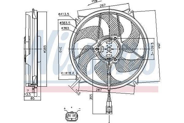 Nissens Βεντιλατέρ, Ψύξη Κινητήρα - 85790
