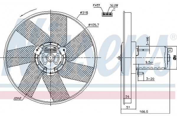 Nissens Βεντιλατέρ, Ψύξη Κινητήρα - 85835
