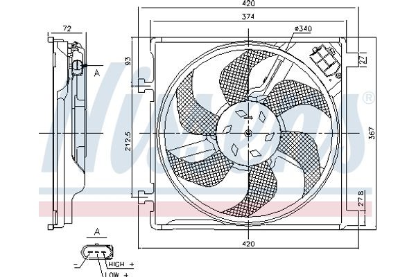 Nissens Βεντιλατέρ, Ψύξη Κινητήρα - 85869