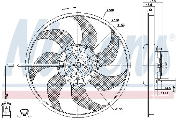 Nissens Βεντιλατέρ, Ψύξη Κινητήρα - 85934