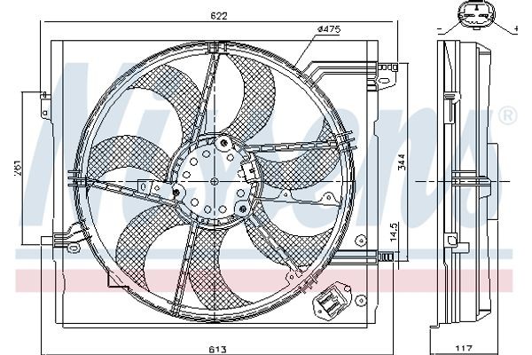Nissens Βεντιλατέρ, Ψύξη Κινητήρα - 85935