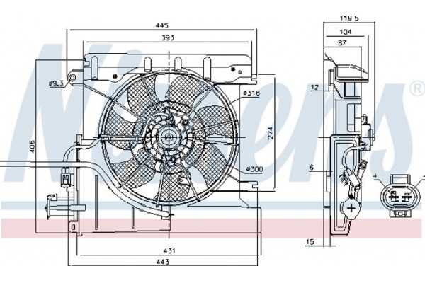 Nissens Βεντιλατέρ, Ψύξη Κινητήρα - 85939