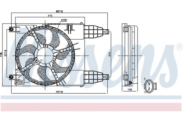 Nissens Βεντιλατέρ, Ψύξη Κινητήρα - 85942