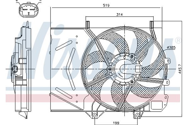 Nissens Βεντιλατέρ, Ψύξη Κινητήρα - 85986