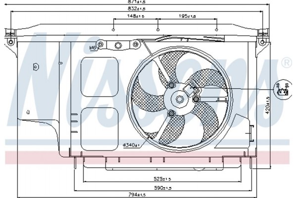 Nissens Βεντιλατέρ, Ψύξη Κινητήρα - 85007